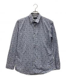 PAUL SMITH（ポールスミス）の古着「花柄シャツ」｜ホワイト×ブルー