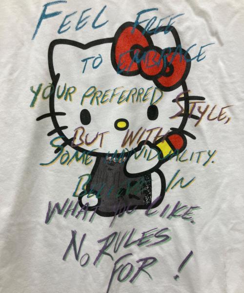 Ameri（アメリ）Ameri (アメリ) HELLO KITTY×Ameri DAMAGE LONG TEE ホワイト サイズ:不明の古着・服飾アイテム