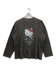 Ameri（アメリ）の古着「HELLO KITTY×Ameri DAMAGE LONG TEE」｜チャコールグレー