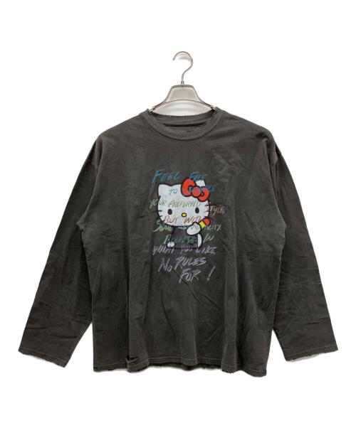 Ameri（アメリ）Ameri (アメリ) HELLO KITTY×Ameri DAMAGE LONG TEE チャコールグレー サイズ:不明の古着・服飾アイテム