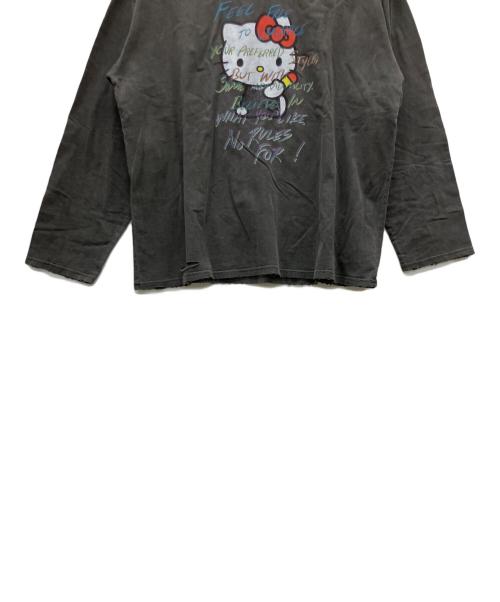Ameri（アメリ）Ameri (アメリ) HELLO KITTY×Ameri DAMAGE LONG TEE チャコールグレー サイズ:不明の古着・服飾アイテム