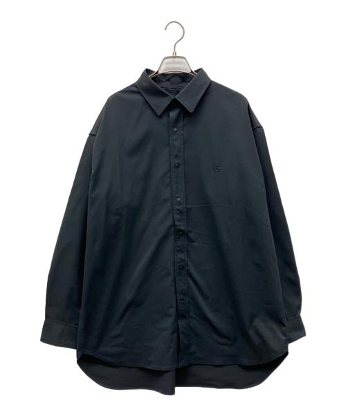EKAL（エカル）EKAL (エカル) SOLOTEXツイルレギュラーカラーシャツ ブラック サイズ:Lの古着・服飾アイテム