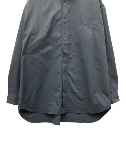 EKAL（エカル）EKAL (エカル) SOLOTEXツイルレギュラーカラーシャツ ブラック サイズ:Lの古着・服飾アイテム