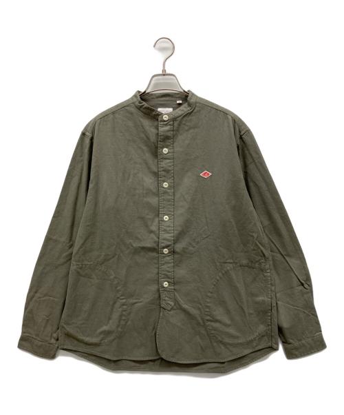 DANTON（ダントン）DANTON (ダントン) バンドカラーシャツロングスリーブ 黄緑 サイズ:42の古着・服飾アイテム