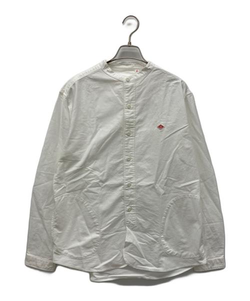 DANTON（ダントン）DANTON (ダントン) バンドカラーシャツロングスリーブ ホワイト サイズ:42の古着・服飾アイテム