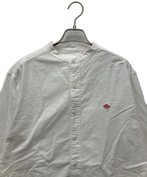 DANTON（ダントン）DANTON (ダントン) バンドカラーシャツロングスリーブ ホワイト サイズ:42の古着・服飾アイテム
