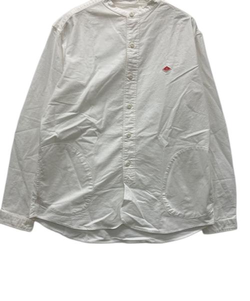 DANTON（ダントン）DANTON (ダントン) バンドカラーシャツロングスリーブ ホワイト サイズ:42の古着・服飾アイテム