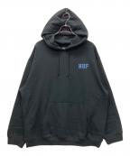 HUFハフ）の古着「クラシックプルオーバーフーディースウェット」｜ブラック