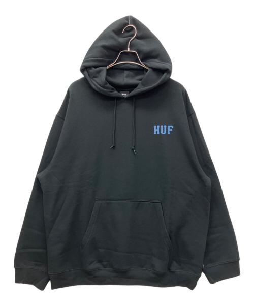 HUF（ハフ）HUF (ハフ) クラシックプルオーバーフーディースウェット ブラック サイズ:XXLの古着・服飾アイテム