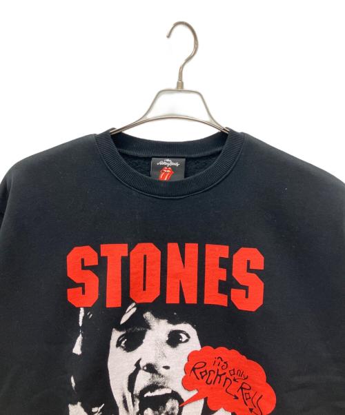 JOURNAL STANDARD relume（ジャーナルスタンダード レリューム）JOURNAL STANDARD relume (ジャーナルスタンダード レリューム) the tolling stones 別注プリントスウェット ブラック サイズ:Lの古着・服飾アイテム
