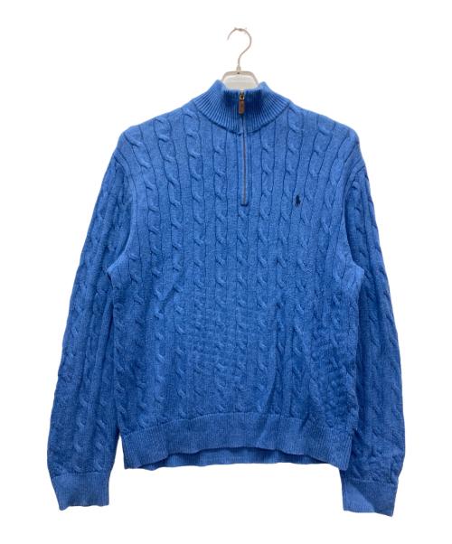 POLO RALPH LAUREN（ポロ・ラルフローレン）POLO RALPH LAUREN (ポロ・ラルフローレン) 厚手ニット ブルー サイズ:XLの古着・服飾アイテム
