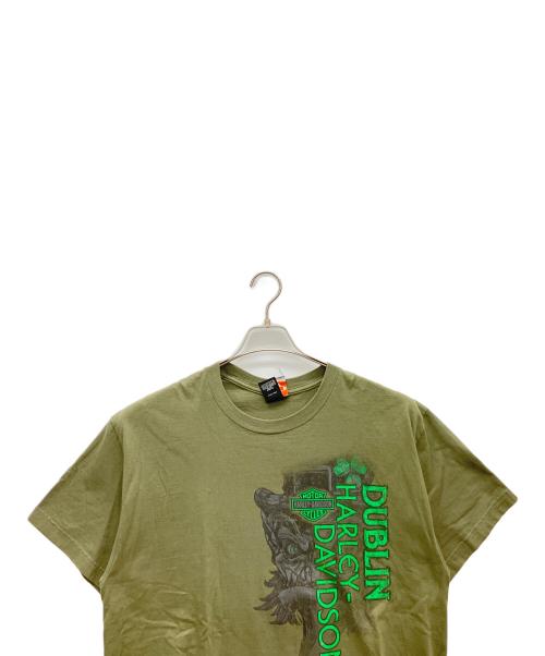 HARLEY-DAVIDSON（ハーレーダビッドソン）HARLEY-DAVIDSON (ハーレーダビッドソン) 半袖Tシャツ グリーン サイズ:Lの古着・服飾アイテム