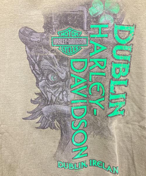 HARLEY-DAVIDSON（ハーレーダビッドソン）HARLEY-DAVIDSON (ハーレーダビッドソン) 半袖Tシャツ グリーン サイズ:Lの古着・服飾アイテム