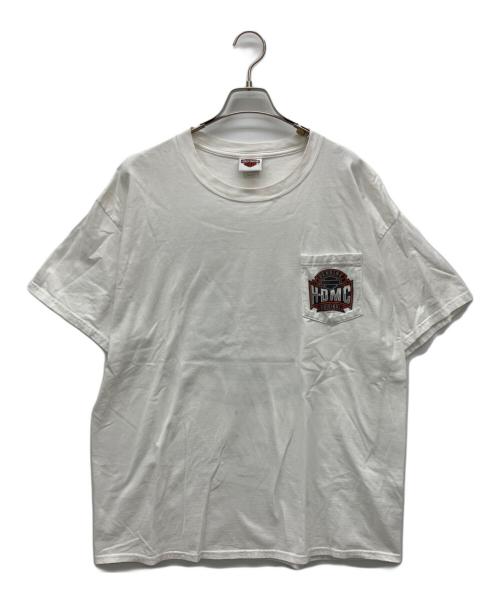 HARLEY-DAVIDSON（ハーレーダビッドソン）HARLEY-DAVIDSON (ハーレーダビッドソン) Hanes (ヘインズ) 半袖Tシャツ ホワイト サイズ:XLの古着・服飾アイテム