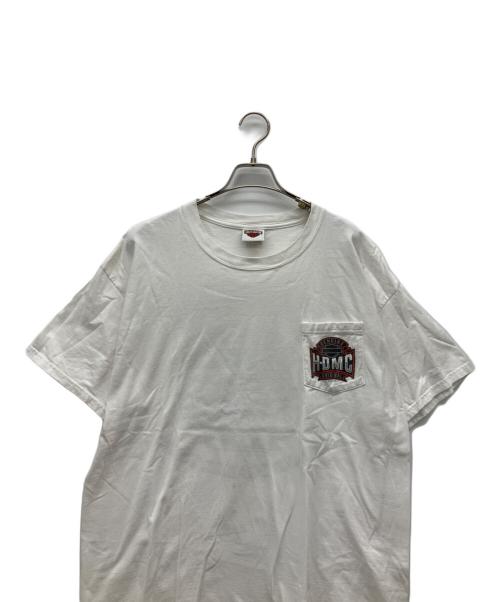HARLEY-DAVIDSON（ハーレーダビッドソン）HARLEY-DAVIDSON (ハーレーダビッドソン) Hanes (ヘインズ) 半袖Tシャツ ホワイト サイズ:XLの古着・服飾アイテム