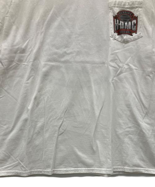 HARLEY-DAVIDSON（ハーレーダビッドソン）HARLEY-DAVIDSON (ハーレーダビッドソン) Hanes (ヘインズ) 半袖Tシャツ ホワイト サイズ:XLの古着・服飾アイテム