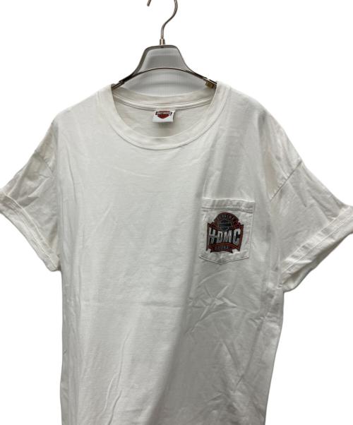 HARLEY-DAVIDSON（ハーレーダビッドソン）HARLEY-DAVIDSON (ハーレーダビッドソン) Hanes (ヘインズ) 半袖Tシャツ ホワイト サイズ:XLの古着・服飾アイテム