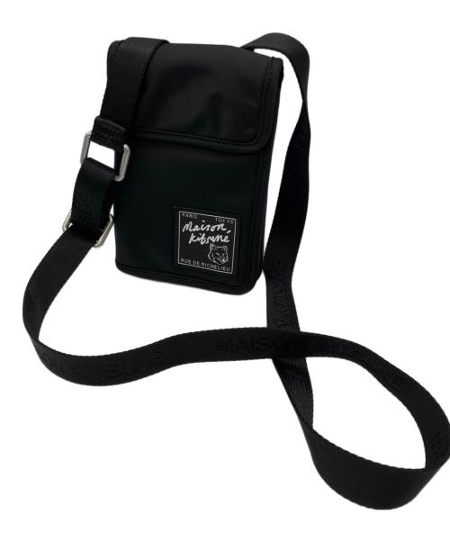 maison kitsune（メゾンキツネ）maison kitsune (メゾンキツネ) ショルダーポーチ ブラックの古着・服飾アイテム