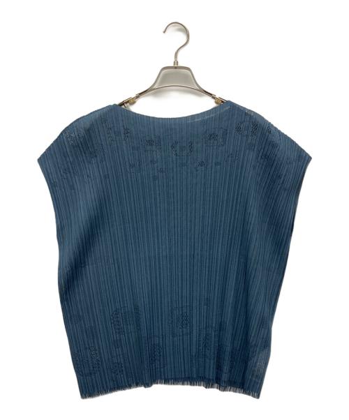 M.&KYOKO（エムアンドキョウコ）M.&KYOKO (エムアンドキョウコ) プリーツブラウスセットアップ ブルー サイズ:Fの古着・服飾アイテム