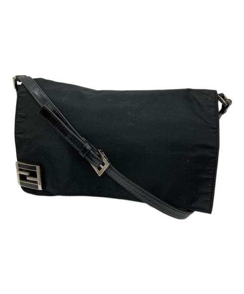 FENDI（フェンディ）FENDI (フェンディ) フラップワンショルダーバッグ ブラックの古着・服飾アイテム