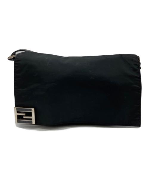 FENDI（フェンディ）FENDI (フェンディ) フラップワンショルダーバッグ ブラックの古着・服飾アイテム
