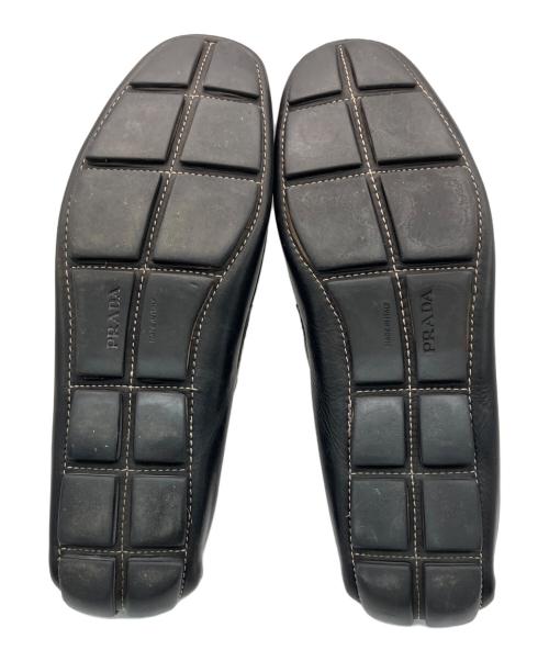 PRADA（プラダ）PRADA (プラダ) ドライビングシューズ ブラック サイズ:71/2の古着・服飾アイテム