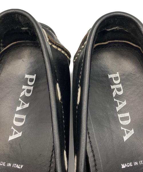 PRADA（プラダ）PRADA (プラダ) ドライビングシューズ ブラック サイズ:71/2の古着・服飾アイテム
