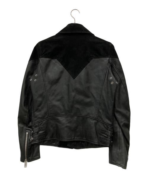 DIESEL（ディーゼル）DIESEL (ディーゼル) 切替ダブルライダースジャケット ブラック サイズ:Mの古着・服飾アイテム
