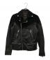 DIESEL（ディーゼル）の古着「切替ダブルライダースジャケット」｜ブラック