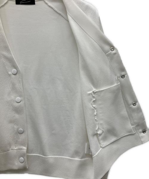 STUNNING LURE（スタニングルアー）STUNNING LURE (スタニングルアー) メタルヤーンニットブルゾン ホワイト サイズ:Mの古着・服飾アイテム