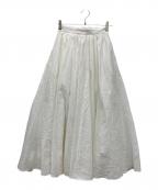 CLANEクラネ）の古着「VOLUME MAXI SKIRT」｜アイボリー