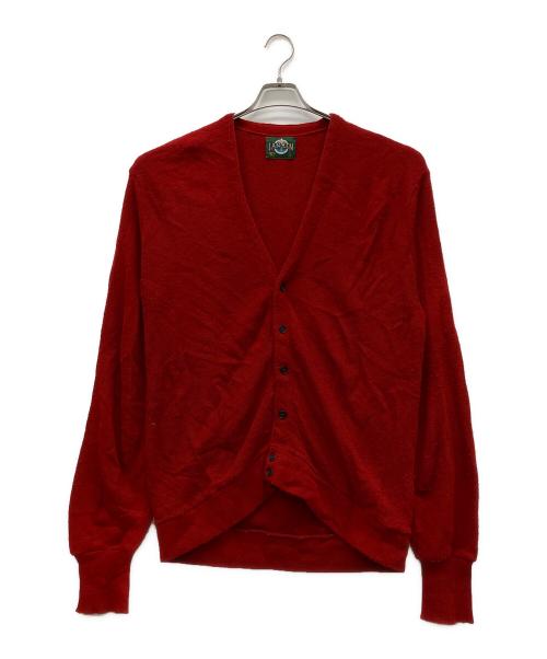 JANTZEN（ジャンセン）JANTZEN (ジャンセン) 薄手カーディガン レッド サイズ:Lの古着・服飾アイテム