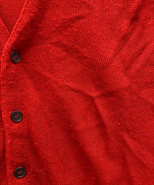 JANTZEN（ジャンセン）JANTZEN (ジャンセン) 薄手カーディガン レッド サイズ:Lの古着・服飾アイテム