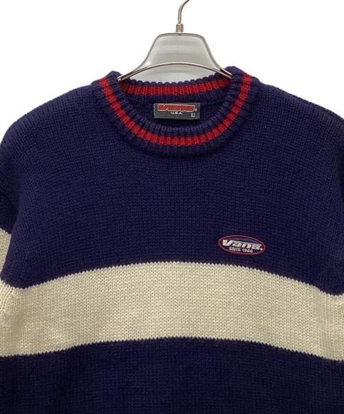 VANS（ヴァンズ）VANS (ヴァンズ) 90ｓセーター ネイビー×ホワイト サイズ:Lの古着・服飾アイテム