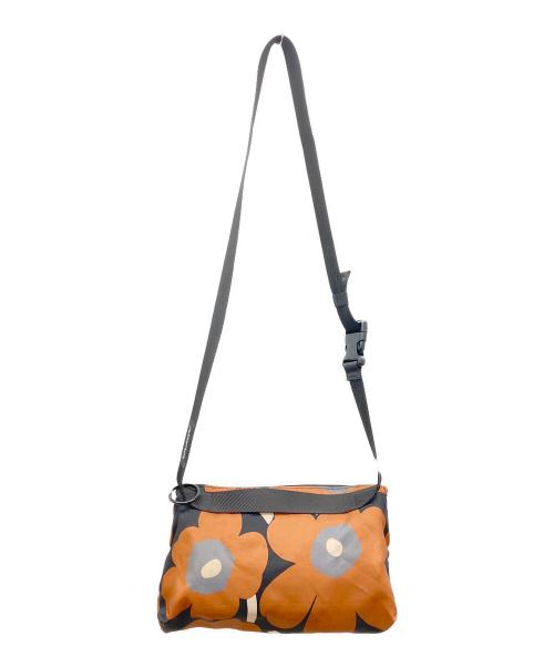 marimekko（マリメッコ）marimekko (マリメッコ) NEAT CROSSBODY UNIKKO S ブラック×ブラウンの古着・服飾アイテム