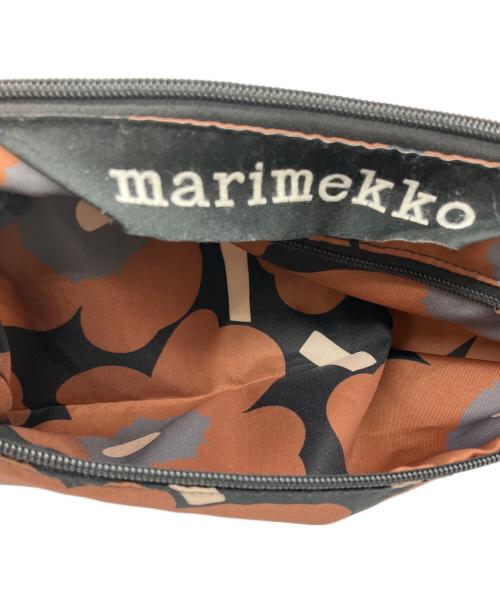 marimekko（マリメッコ）marimekko (マリメッコ) NEAT CROSSBODY UNIKKO S ブラック×ブラウンの古着・服飾アイテム