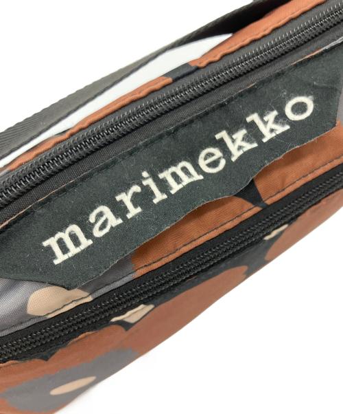 marimekko（マリメッコ）marimekko (マリメッコ) NEAT CROSSBODY UNIKKO S ブラック×ブラウンの古着・服飾アイテム
