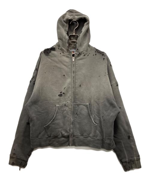 SAINT MICHAEL（セントマイケル）SAINT MICHAEL (セントマイケル) DBL FC ZIP HOODIE グレー サイズ:Ｓの古着・服飾アイテム