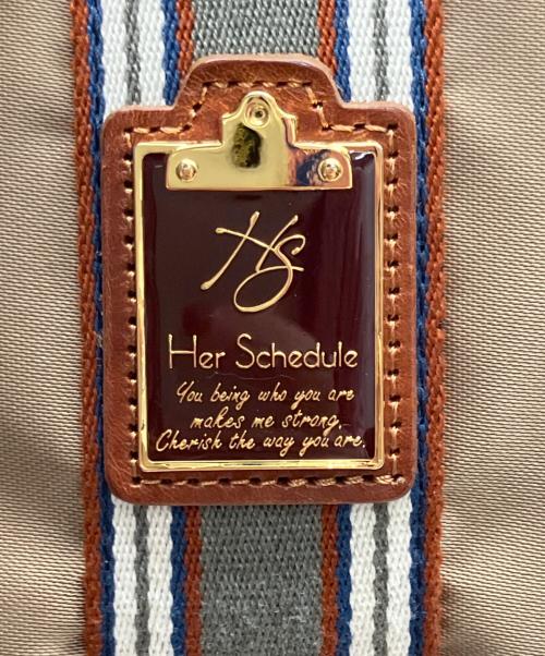 HER SCHEDULE（ハースケジュール）HER SCHEDULE (ハースケジュール) ワンショルダーバッグ グレー×ブラウンの古着・服飾アイテム