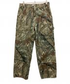 BIRTHDAYバースデイ）の古着「ダブルニーペインターパンツ」｜グリーン×ブラウン