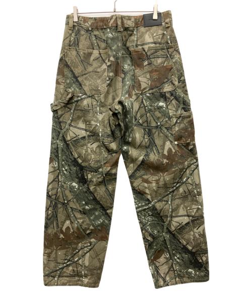 BIRTHDAY（バースデイ）BIRTHDAY (バースデイ) ダブルニーペインターパンツ グリーン×ブラウン サイズ:Lの古着・服飾アイテム