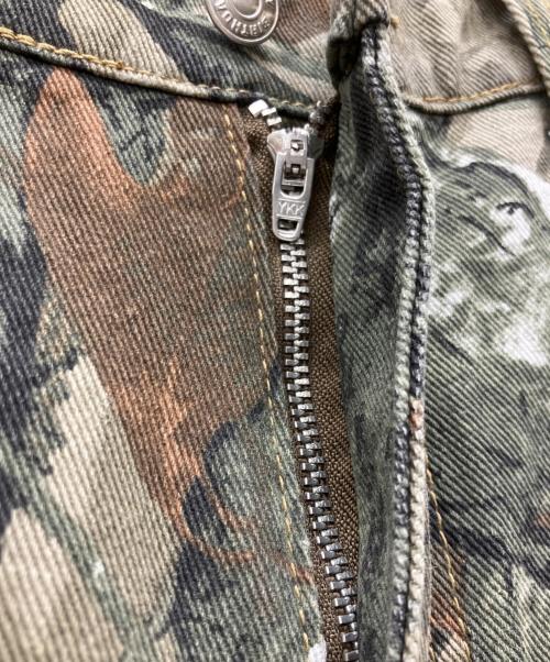 BIRTHDAY（バースデイ）BIRTHDAY (バースデイ) ダブルニーペインターパンツ グリーン×ブラウン サイズ:Lの古着・服飾アイテム