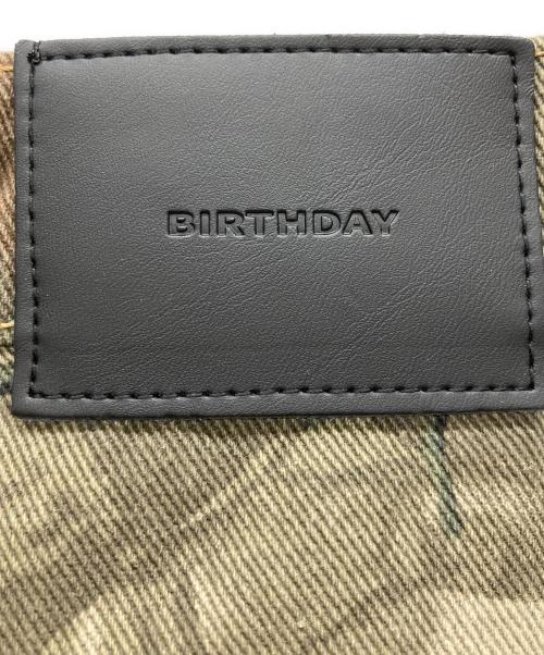 BIRTHDAY（バースデイ）BIRTHDAY (バースデイ) ダブルニーペインターパンツ グリーン×ブラウン サイズ:Lの古着・服飾アイテム