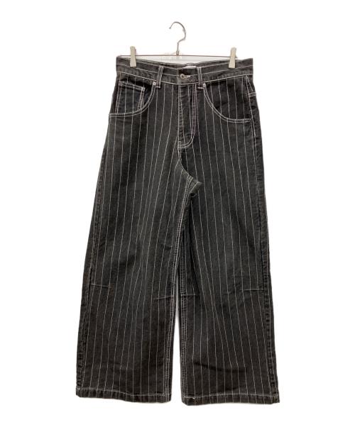 BLESSU（ブレスユー）BLESSU (ブレスユー) ワイドデニムパンツ ブラック×ホワイト サイズ:Mの古着・服飾アイテム