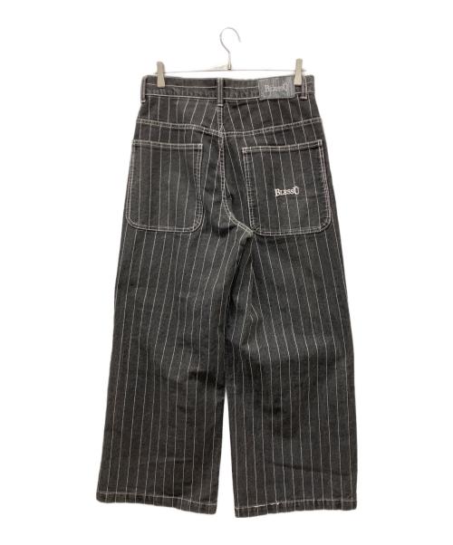 BLESSU（ブレスユー）BLESSU (ブレスユー) ワイドデニムパンツ ブラック×ホワイト サイズ:Mの古着・服飾アイテム