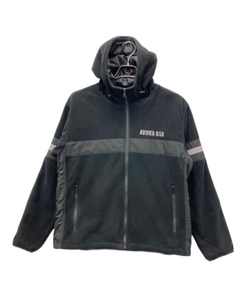 AVIREX（アヴィレックス）AVIREX (アヴィレックス) フリースジャケット ブラック サイズ:Mの古着・服飾アイテム