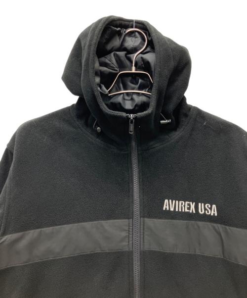 AVIREX（アヴィレックス）AVIREX (アヴィレックス) フリースジャケット ブラック サイズ:Mの古着・服飾アイテム