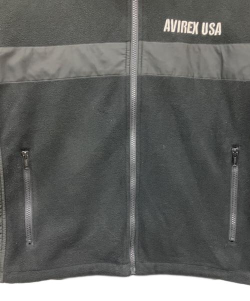 AVIREX（アヴィレックス）AVIREX (アヴィレックス) フリースジャケット ブラック サイズ:Mの古着・服飾アイテム