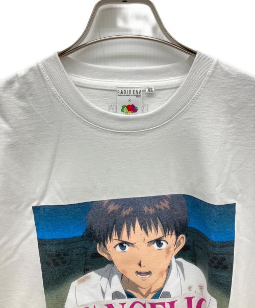 FRUIT OF THE LOOM（フルーツオブザルーム）FRUIT OF THE LOOM (フルーツオブザルーム) RADIO EVA (ラヂオエヴァ) 半袖カットソー ホワイト サイズ:XLの古着・服飾アイテム