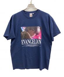 FRUIT OF THE LOOM×RADIO EVA（フルーツオブザルーム×ラヂオエヴァ）の古着「半袖カットソー」｜ネイビー